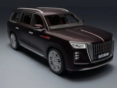 Hongqi LS7 Guoyao Low-poly 3D model