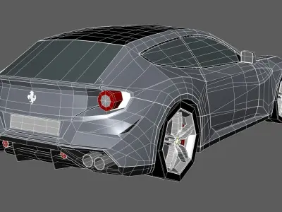 Ferrari FF Exterior Low-poly 3D model