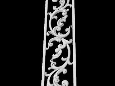Central decor ornament for furniture 3D model 424