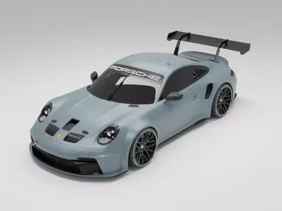 Porsche 911 GT3 RS Low-poly 3D model from CGTrader
