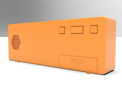 CLOCK ORANGE BLUE Low-poly 3D model