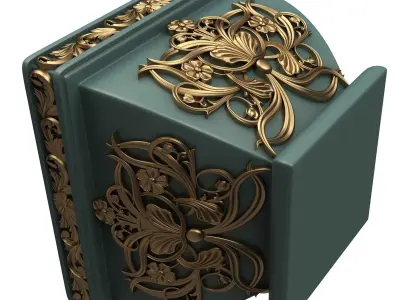 Flower Pot 02 Green Low-poly 3D model