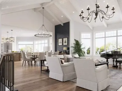 Parisian interior scene 3D model