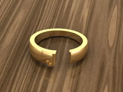 Alphabet Ring J 3D print model