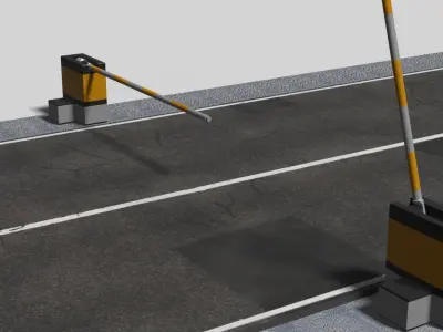 RoadType-Road Blocks Free 3D model