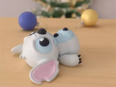 Snow Stitch - articulated version and keychain 3D print model