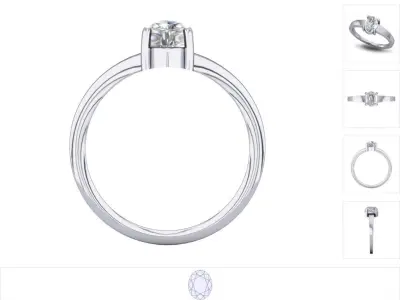 Women ring 3dm stl render detail 3D print model 18