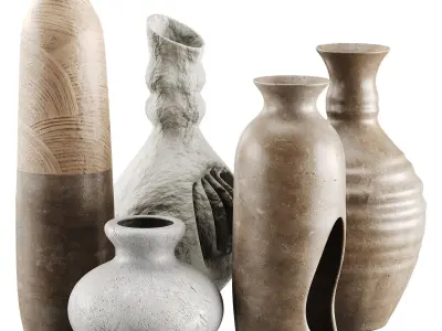 Vase decor Low-poly 3D model 20