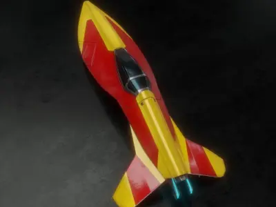 Spaceship racer WipeOut Pir-Hana style  3D model