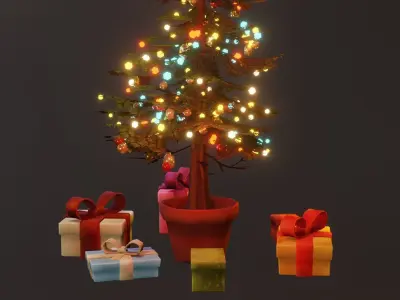 Christmas tree Low-poly 3D model