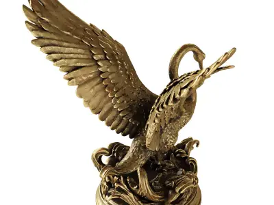 swan statue 1 3D model