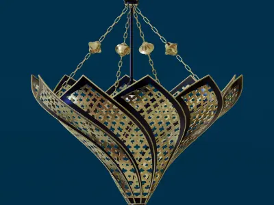 Moroccan floral shape lamp 3D model