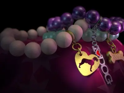 Bracelets for dog lovers 3D model