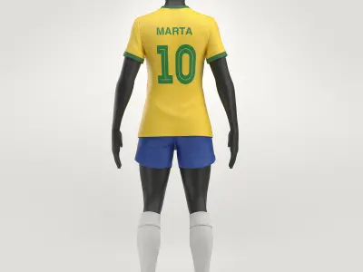 Women Soccer Uniform 3D model