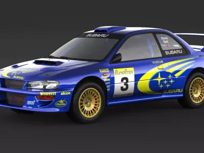 Subaru Impreza 22b STI Rally Car 3D model