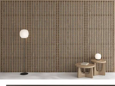 Decorative wall panel set 78 3D model