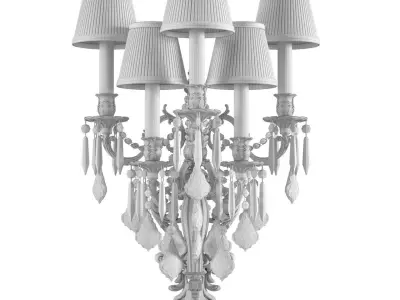 Wall classic lamp Sconce Crystal  3D model