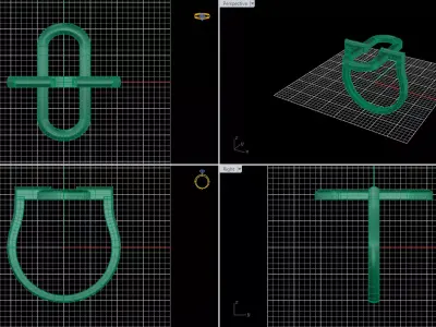 Minimal Abstract Ring 61 3D print model