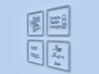 Neon Sign 01 3D model