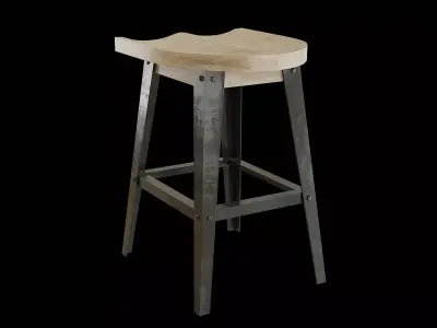 Bar Chair 04 Low-poly 3D model