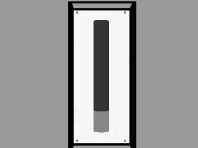 Wall Mounted Light - Marble Backplate Free 3D model