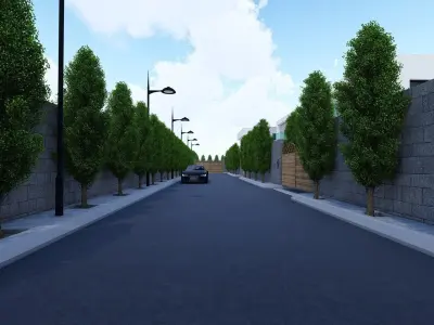 4 villa 2d 3d interior exterior walkthrough 3D model