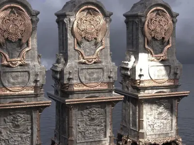 Steampunk Medieval Tower 5  3D model