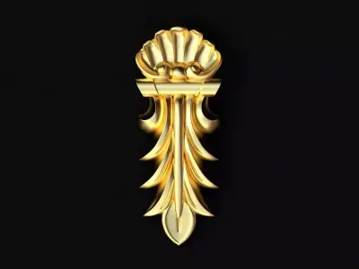 Central decor ornament for furniture 3D model 223