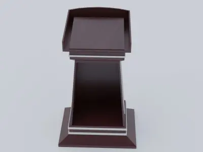 Lectern wooden podium Low-poly 3D model