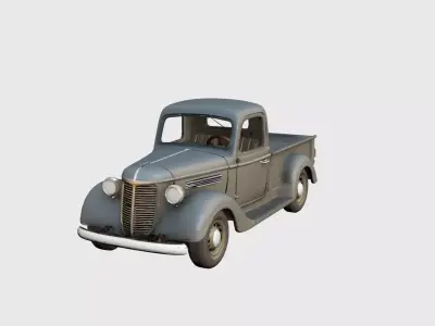 1930s Vintage Pickup Truck Model Early Classic Utility Vehicle 3D model