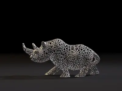 Rhino figure 3D print model