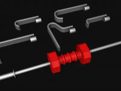 Reverse hammer body 3D model