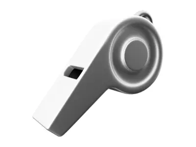 3d  whistle icon 3D model