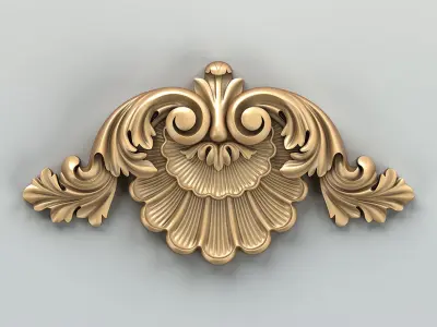 Carved decor central 045 3D model