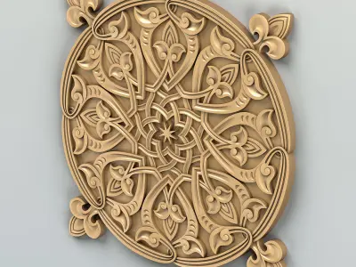 Round rosette 034 3D model