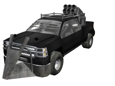 Military Truck 3D Model Low-poly 3D model