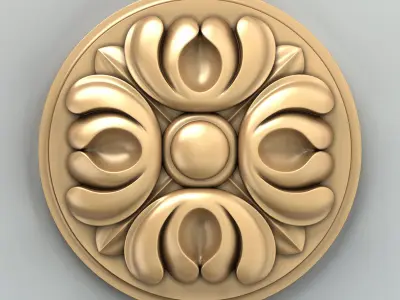 Round rosette 040 3D model