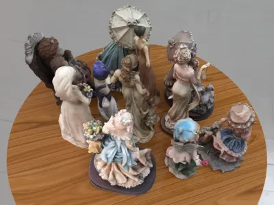 Ceramic Statue Ornaments pack 3D model
