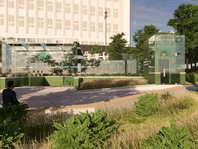 Subway Station Entrance with Elevator in Kyiv 3D model