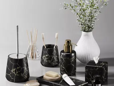 Decorative Set 02 Low-poly 3D model