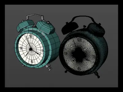 Clock Free low-poly 3D model