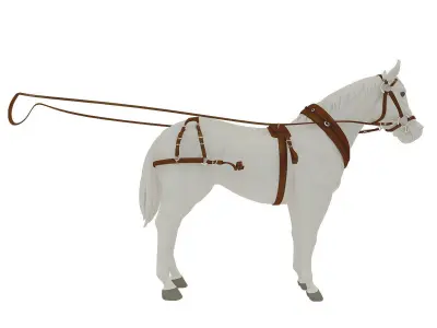 Horse figurine Low-poly 3D model