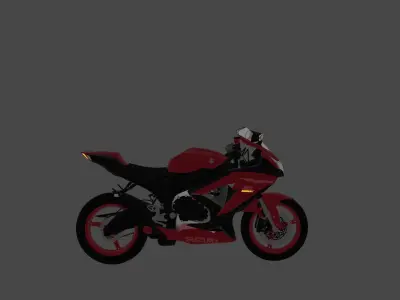 suzuki motorcycle Low-poly 3D model