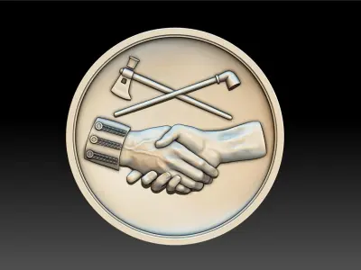 Peace Coin 3D print model purchase