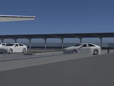 Solar parking layout 25-34 3D model