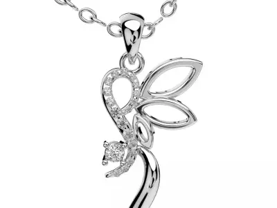 Light Jewelry Marquise Style Diamond Pendent 3D ShowCase- X008 3D Model Pack