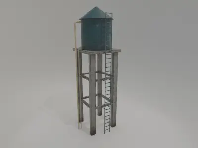 Water Tank - Low Poly Low-poly 3D model