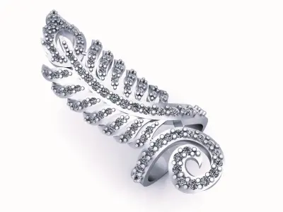 Feather Ring 3D print model purchase
