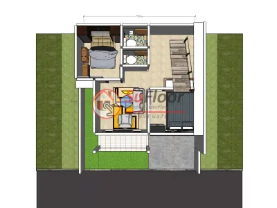 House 7x8m code 636 - Sketchup 3D model 3D model 3D model
