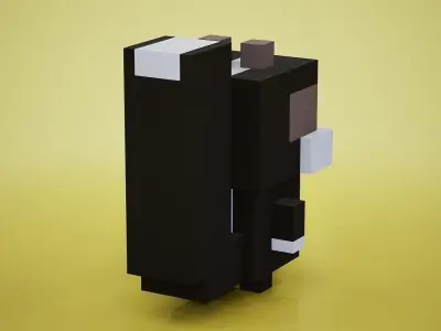 Voxel - Skunk Low-poly 3D model